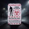 Зомби-апокалипсис Карантинная Ограниченная Зона Металлическая Банка Ретро Ужасы Настенный Декор для Мужской Комнаты Хэллоуин Вечеринка Бар