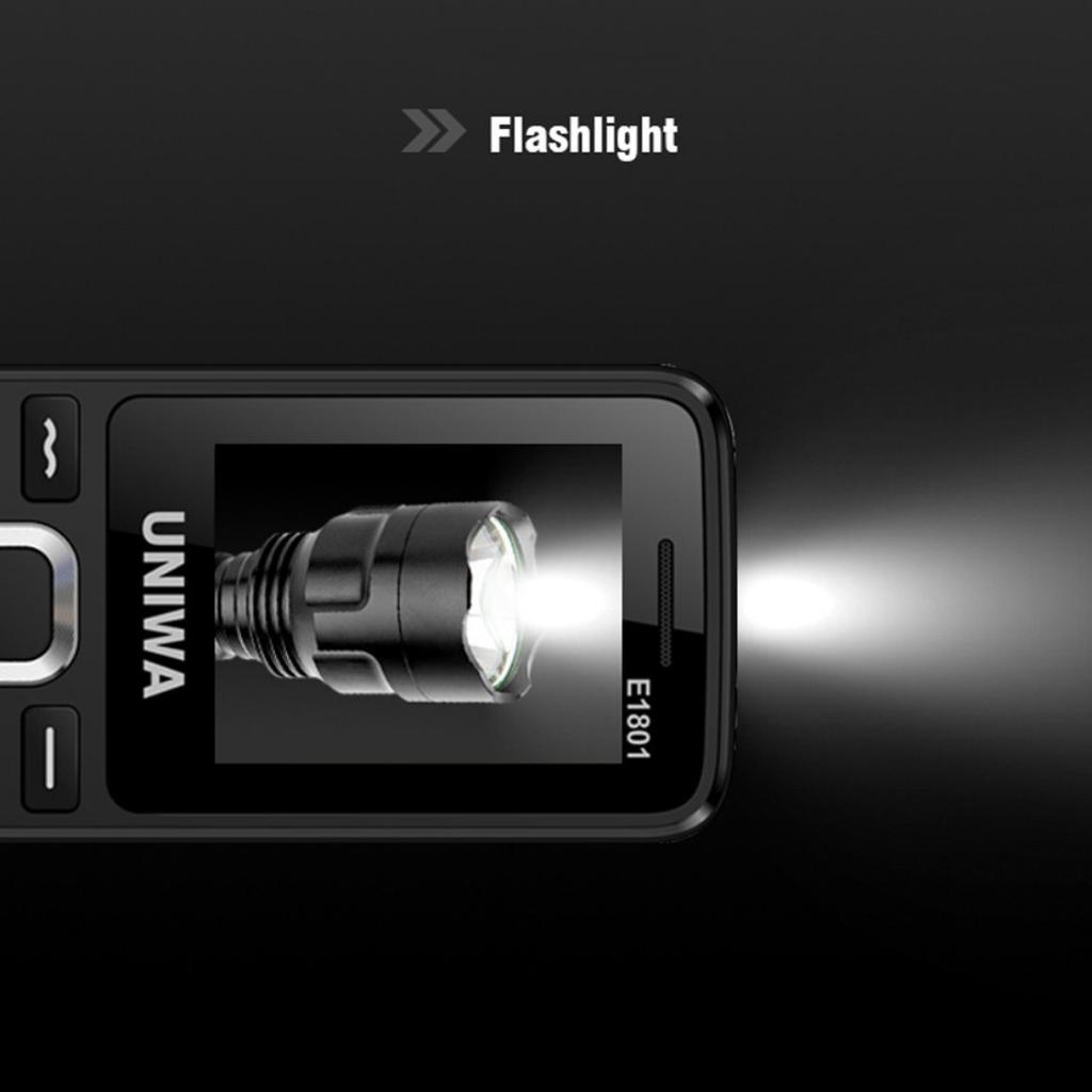 UNIWA E1801 High Quality Mobile Phone Unlocked Non-slip Design FM Radio Big Button Keypad Bar Old Simple Classic GSM 2G Telephone