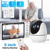 Wireless Elderly Caregiver Pager With Camera SOS Call Alarm Button 5 Inch Video Baby Monitor Security Cam For Seniors Patients