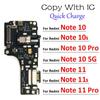 USB Charging Port Board Flex Cable Connector Parts For Xiaomi Redmi Note 10 10s 11 11s Pro 4G 5G Microphone Copy With Full IC