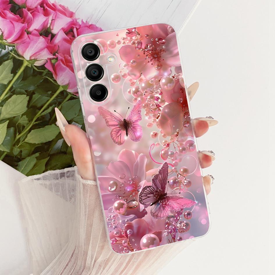 Силиконовый чехол для Samsung Galaxy A16 Чехол SM-A165F Новый Цветной Цветочный Мягкий Чехол для Телефона Для Samsung A16 A26 A36 A56 5G Защитный