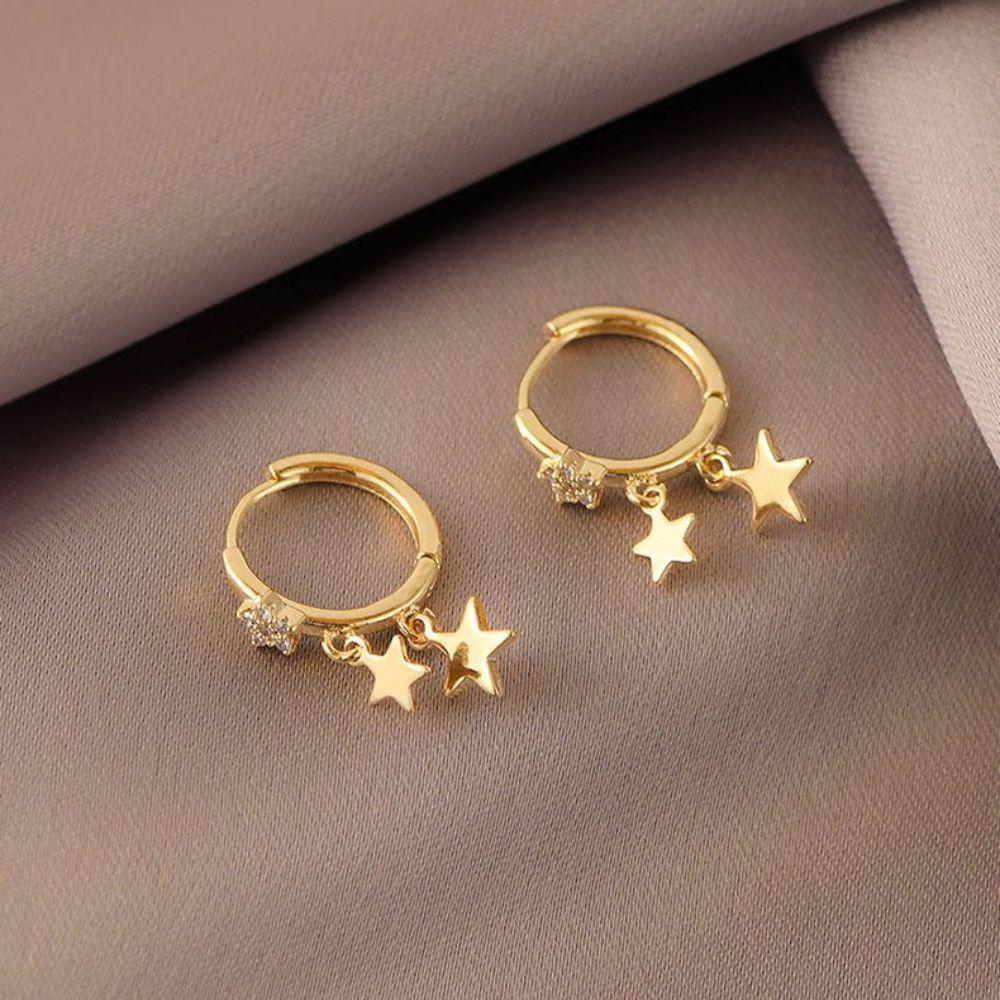 Women Jewelry Hoop Earrings Korean Style Earring Star Drop Earrings Pendant Earring Women Earring