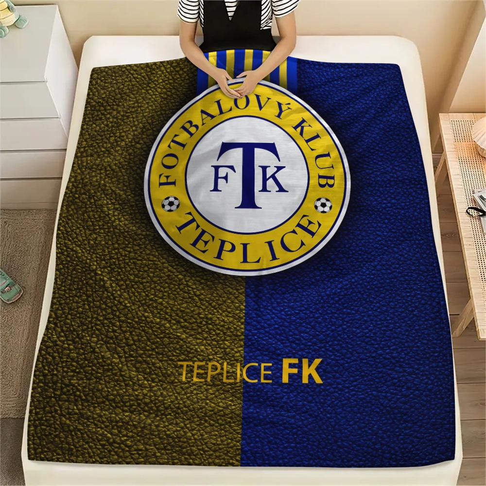 Teplice Football Club Print Flannel Blanket, High quality Comfortable for All Seasons, Home Decor, Warmth and Comfort