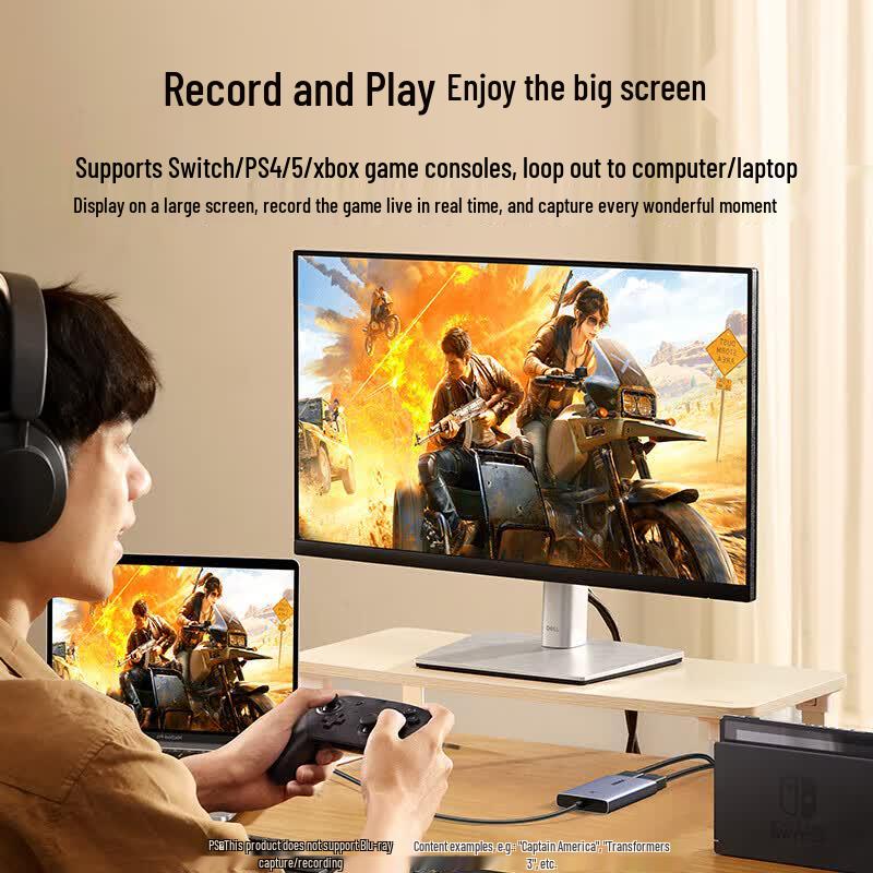Ugreen CM726 4K HDMI Видеозахватывающая карта с выходом на монитор