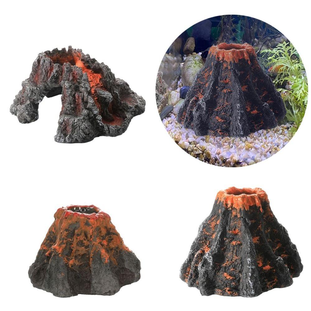 Креативное украшение для аквариума «Вулкан», мини-размер, имитация вулкана, смола, альпинарий, для аквариума