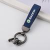 Leather Car Key Chain Ring Keyring For Skoda Citigo Fabia Superb Octavia A5 A7 Karoq Kodiaq Auto Styling Keychain Accessories ydpf68