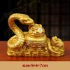 2025 Новый год Золотая статуэтка Змеи и Льва Фэн-шуй Монета Деньги Богатство Удача Праздник Весны Домашнее украшение Маленький орнамент