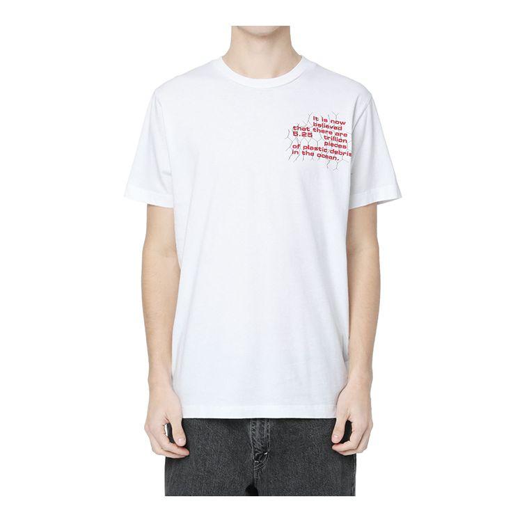 Off-White SS20 слоган принт короткий рукав футболка мужские топы белый OMAA027S201850060188