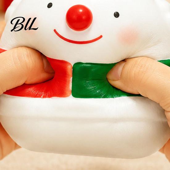 Slow Rebound Squeeze Toy Christmas Snowman Toy, Stress Relief Cute Fidget Sensory Toys Figurine, Stocking Stuffer Party Favor, Gift for Kids