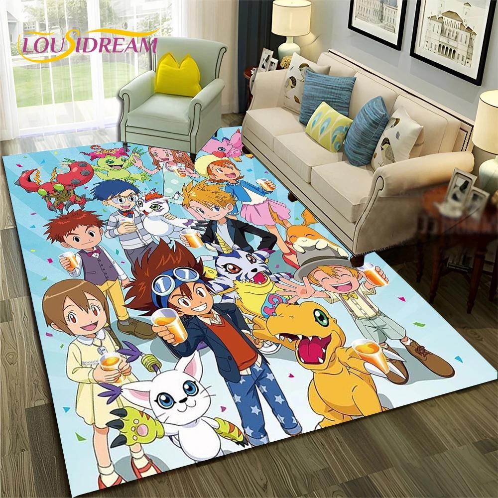 3D ковер с рисунком Digimon Adventure Monster для дома, гостиной, спальни, дивана, коврика, декор, детский коврик, нескользящий напольный коврик