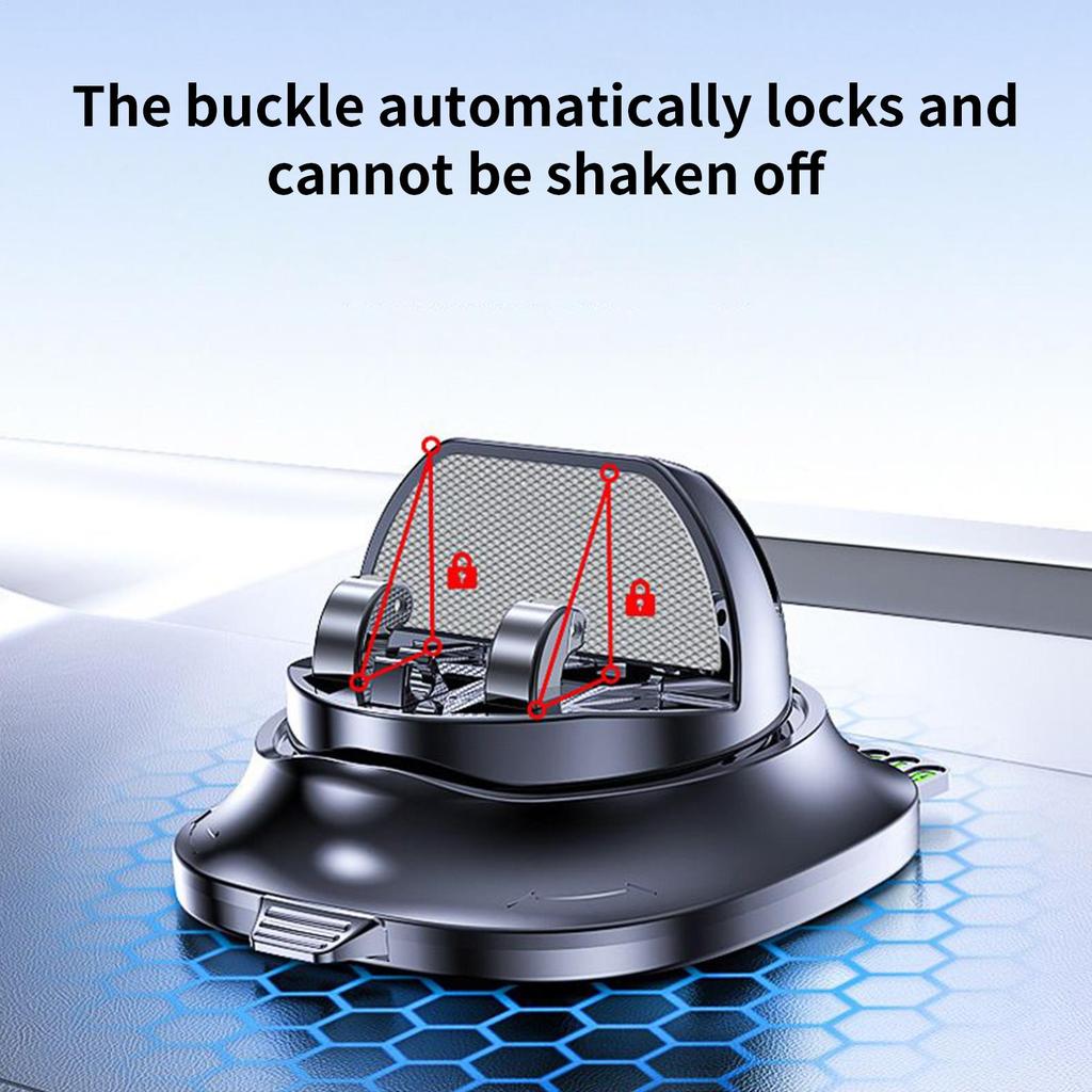 Car Phone Mount 360 Degree Rotating Automobile Bracket Dashboard Phone Holder with Parking Number Plate for Road Trips GPS