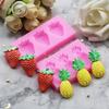 1/2Pcs Aromatherapy Candle Decoration Silicone Mold 3 Strawberry Pineapple Chocolate Mold Diy Cake Accessories