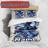 3pcs Duvet Cover Set (1*Duvet Cover + 2*Pillowcase, Without Core), Custom Name Demon Slayer Pattern Bedding Set, Home Bedroom Decor Gift