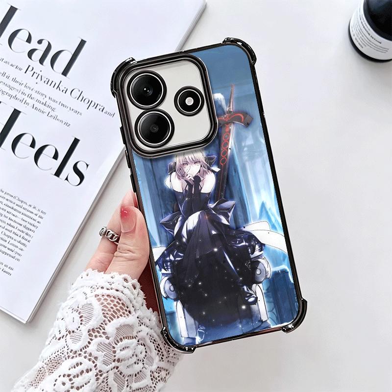 Чехол для телефона с покрытием Сабер из Fate Zero Stay Night для Xiaomi Redmi Note 14 15 Pro Plus 13 12 11 11S 11T 10 9S 9 5G, противоударный с Airbag