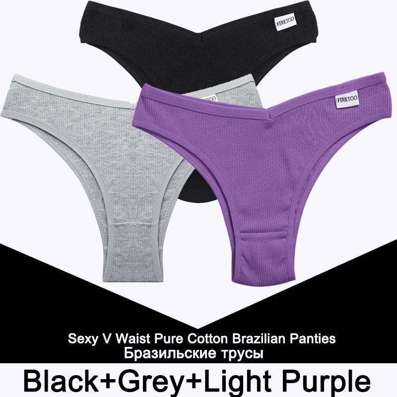 3PCS/Set Panties Women Cotton Lingerie Female Thongs Sexy Underwear Low-Rise Underpant Bikini Brazilian Briefs