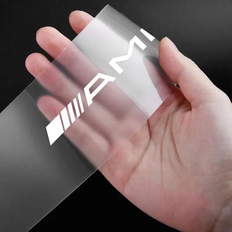AABIG1 4PCS Car Threshold Protector Transparent Decorative Badge Sticker For Mercedes Benz E260 E200 E300 W205 W212 W166 W176 W242