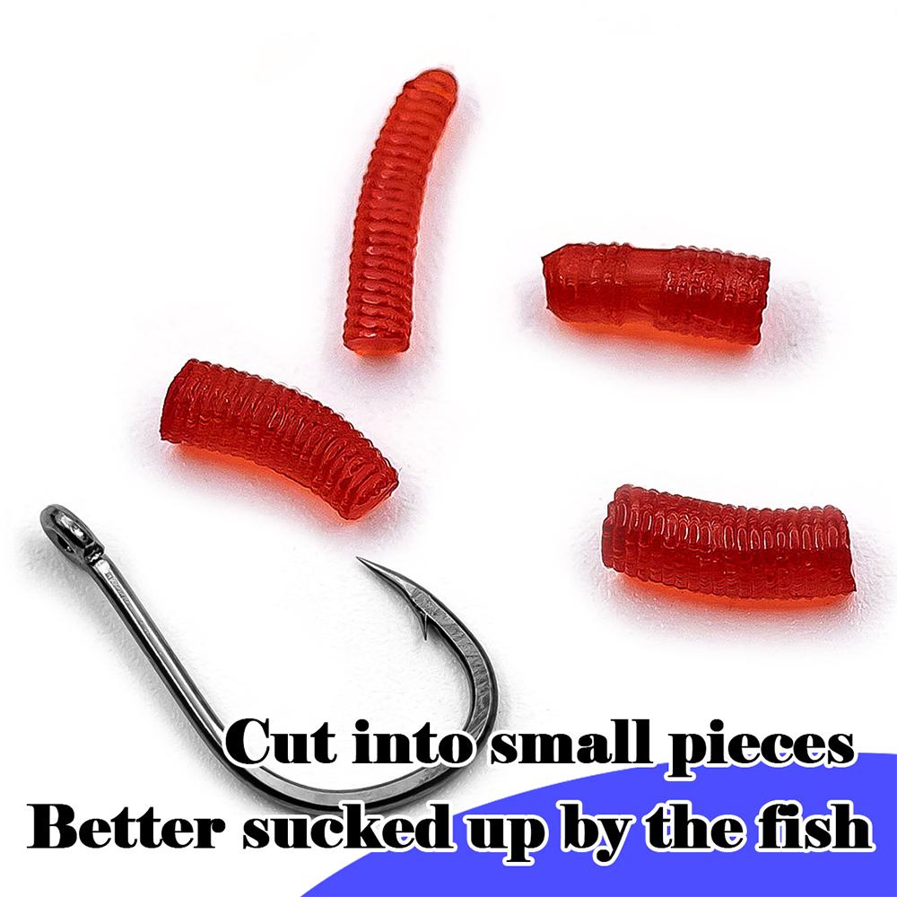 20 шт.-100 шт. Приманка-симуляция дождевого червя с рыбным запахом, резиновая снасть, мягкая приманка, рыболовная приманка