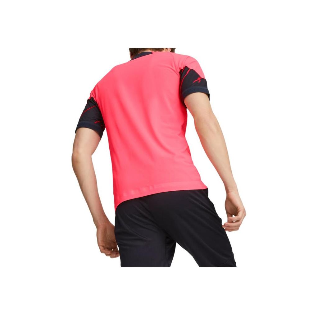 Puma Футболка Manchester City Pro Training Shirt 2023-24 Color Block, удобная, повседневная, с коротким рукавом, мужская, розовая 772877-17