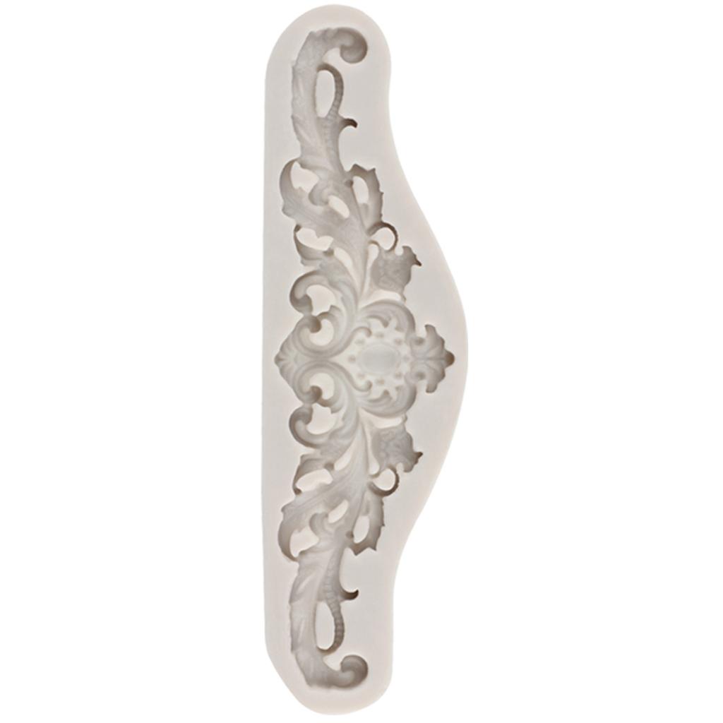 Силиконовые формы в стиле барокко, рельефные силиконовые формы с листьями, границы для торта, формы для помадки, инструменты для украшения торта, конфетная глина, формы для шоколадной мастики