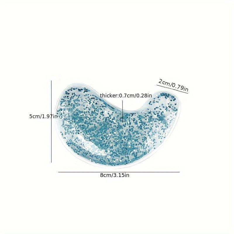 1 пара многоразовых гелевых масок для глаз с блестками и пайетками - двойная температура, терапия горячим и холодным компрессом для успокоения опухших глаз, темных кругов, облегчения мигрени