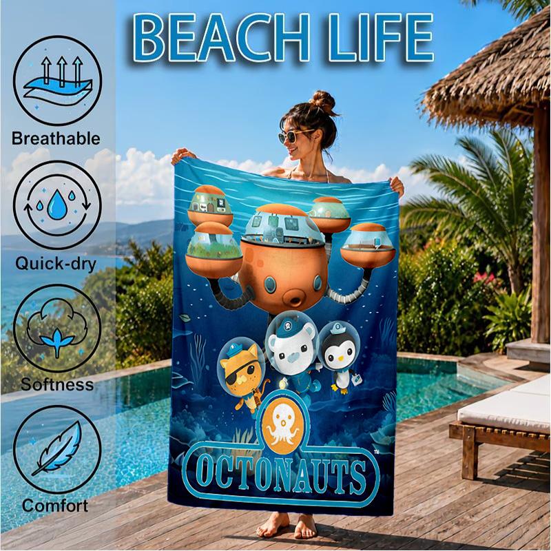 Ocean Explorers Adventure Beach Towel, Quick-drying, Easy to Care for, Suitable for Both Fitness and Beach Vacations,Sports Essential