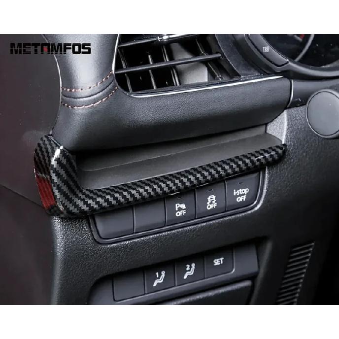 For Mazda 3 M3 Axela - 2024 2025 Carbon Fiber Center Console Dashboard Air Condition Vent Outlet Cover Trim Accessories