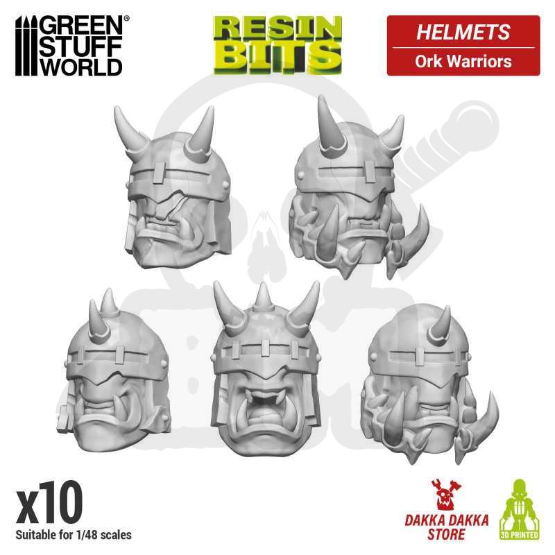 Gstu529806 3d printed dakka ork warrior heads