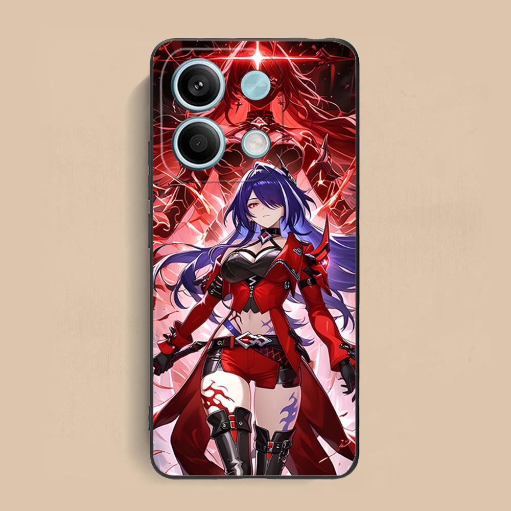 HSR Acheron Матовый ТПУ Чехол для Мобильного Телефона для Xiaomi Redmi Note 14 13 12 11 S Pro Plus 4G 5G Цветная Печать Обложка