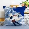 Fashion Anime Art TToki Wo Kakeru ShoujoS Cushion Cover Washable Linen Pillowcase Soft  for Sofa Bed Cozy Home Room Decor