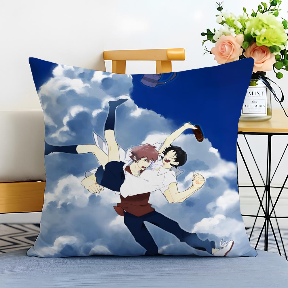 Fashion Anime Art TToki Wo Kakeru ShoujoS Cushion Cover Washable Linen Pillowcase Soft for Sofa Bed Cozy Home Room Decor