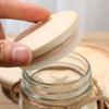 Sizes Compatible Bottle Sealing Caps Mason Jar Lid Wide Mouth Cover Canning Storage Wood Lids