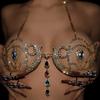 Beach Water Drop Chest Bracket Top Sexy Bikinis Body Accessories Nightclub Rave Bra Rhinestone Lingerie Jewelry for Women Dress Accessory