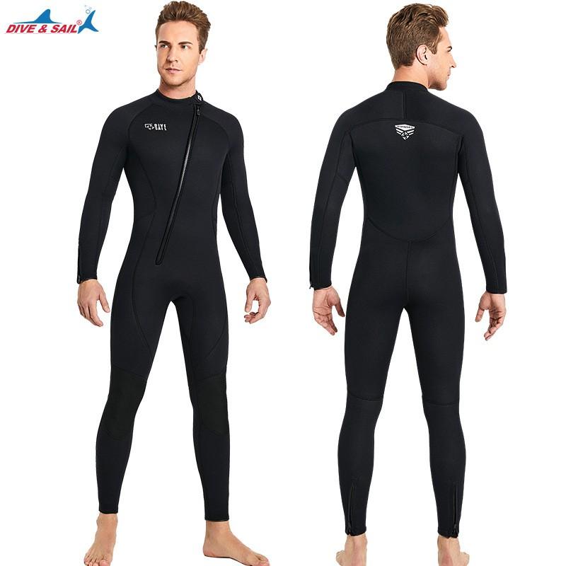 Diving Suit 3MM One-piece Long-sleeved Cold-proof Warm Swimsuit Snorkeling Surfsuit