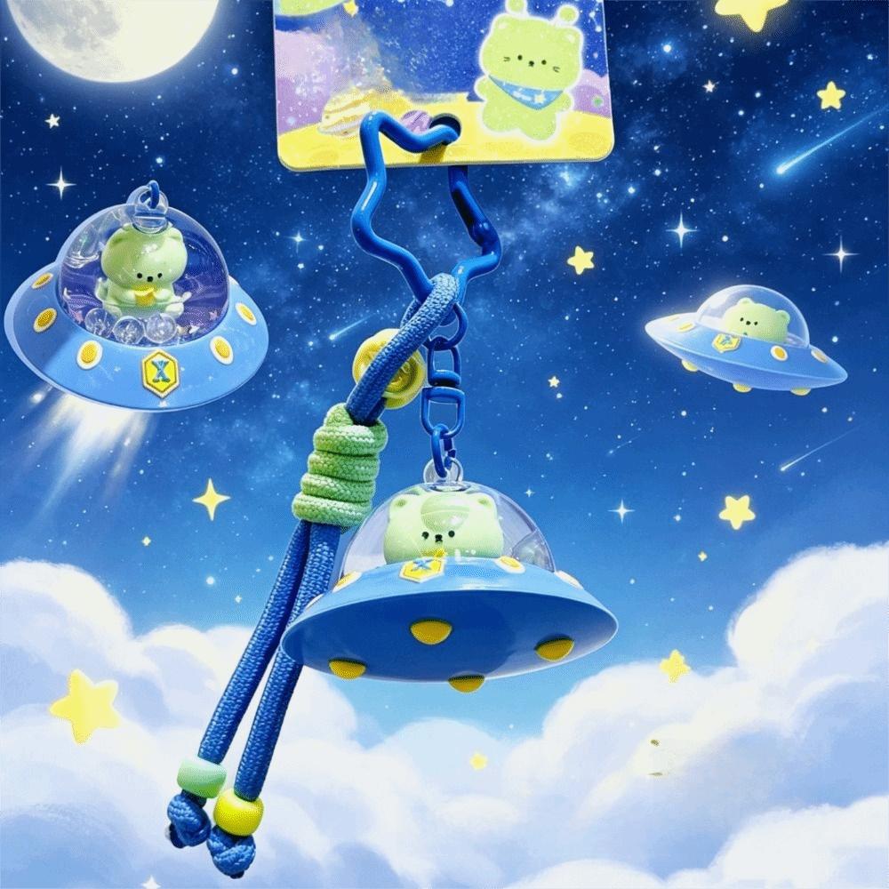 PP Cotton Filling Alien Kitten Plush Fluffy Plush Fabric Bag Charm Pendant Luggage Charm