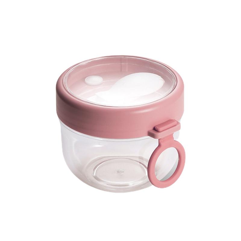600ml Portable Breakfast Oatmeal Cup With Lids And Spoon Overnight Oats Jar Oats Reusable Overnight Meal Prep Container