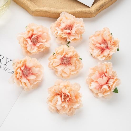 5 шт., реалистичные декоративные цветы, яркая, красивая соломенная шляпа, подходящая поддельная головка цветка пиона, товары для вечеринок