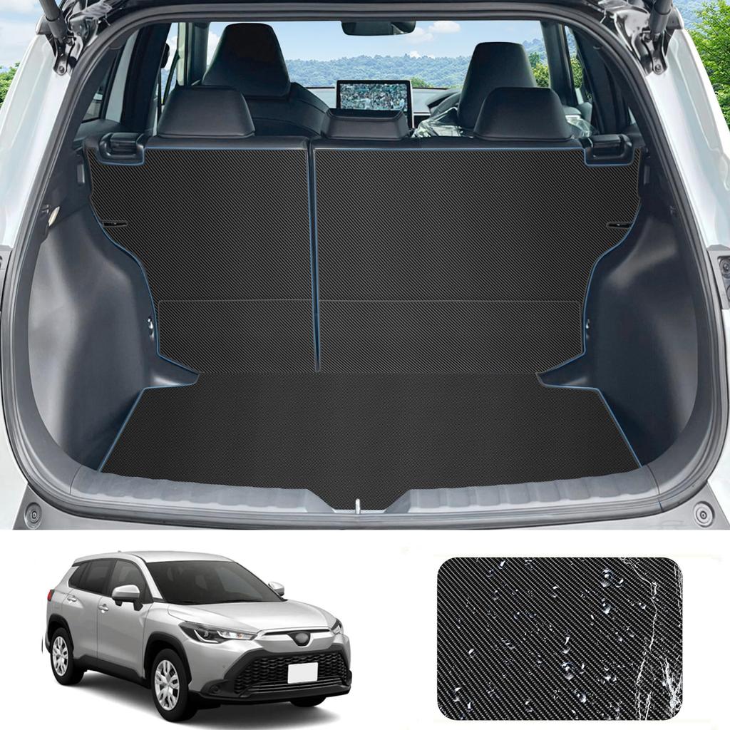 YORKNEIC Toyota Corolla Cross Luggage Mat Backrest Synthetic Type C (10 Series, 2021-Present), Cover, Vehicle-Specific Trunk/Cargo Mat, Leather,