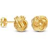 LeCalla 925 Sterling Silver Love-Knot Earring Stud Jewelry Italian Design Lightweight Twisted Love Knot Stud Earrings for Women