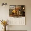 Decorative Wall Hanging Planner 2027 Highland Cow Seasons Calendar, 12-Month Desk with Cute Art, Yearly Plan for Professional Use Thick Paper