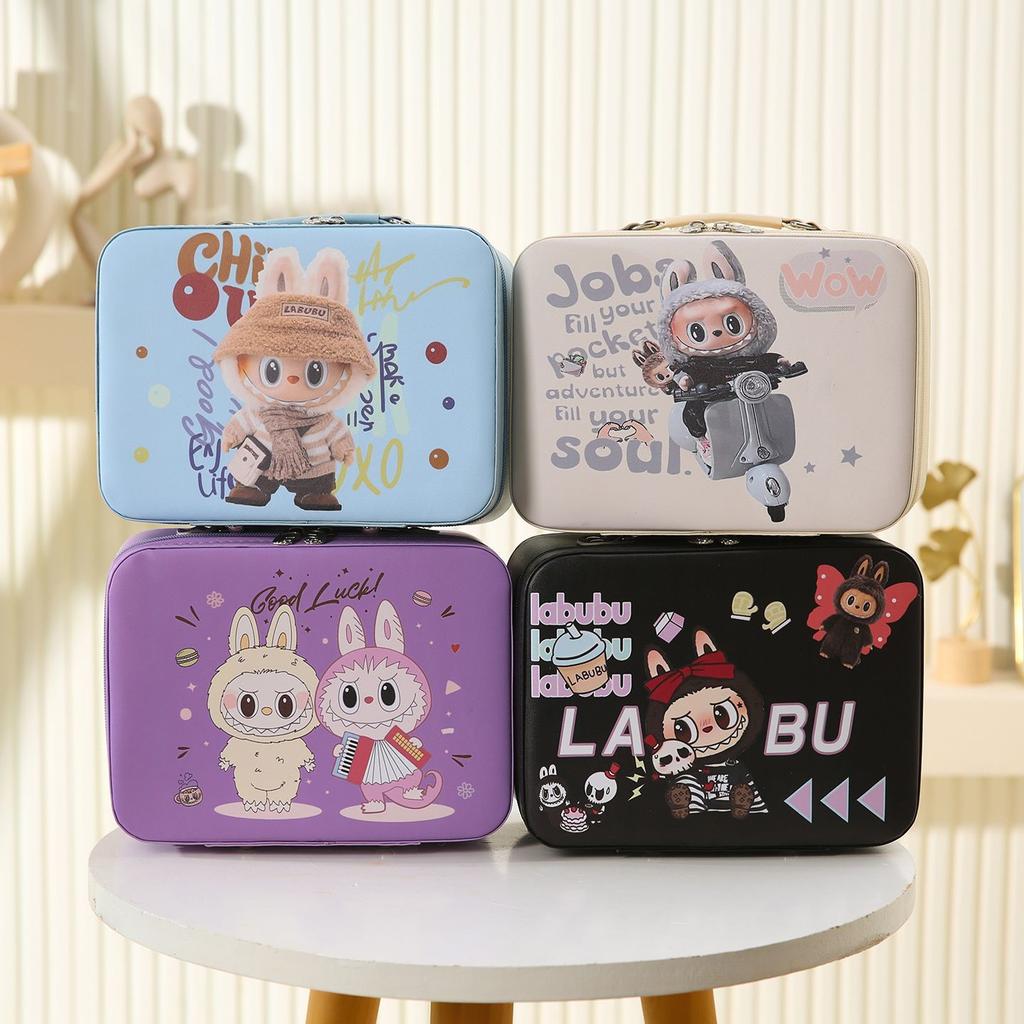 Children's Travel Makeup Bag, Cartoon Large-capacity Storage Box, Suitcase, Waterproof Makeup Case