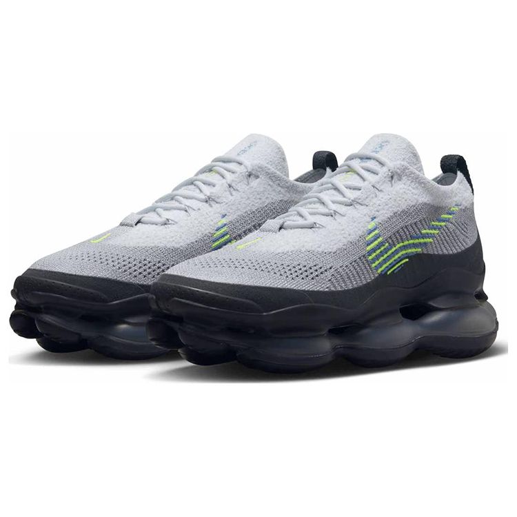 Nike Air Max Scorpion Flyknit Wolf Grey Volt Мужские кроссовки Dark-Smoke-Grey DJ4701-002
