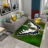 3D Красочный Ковер с Бабочками и Цветами Коврик для Входной Двери Ковры для Помещений Декор для Спальни Коврики для Пола Гостиной Нескользящий Коврик для Ванной