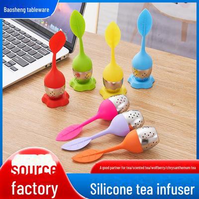 Креативное съемное ситечко для заваривания чая из силикона и нержавеющей стали