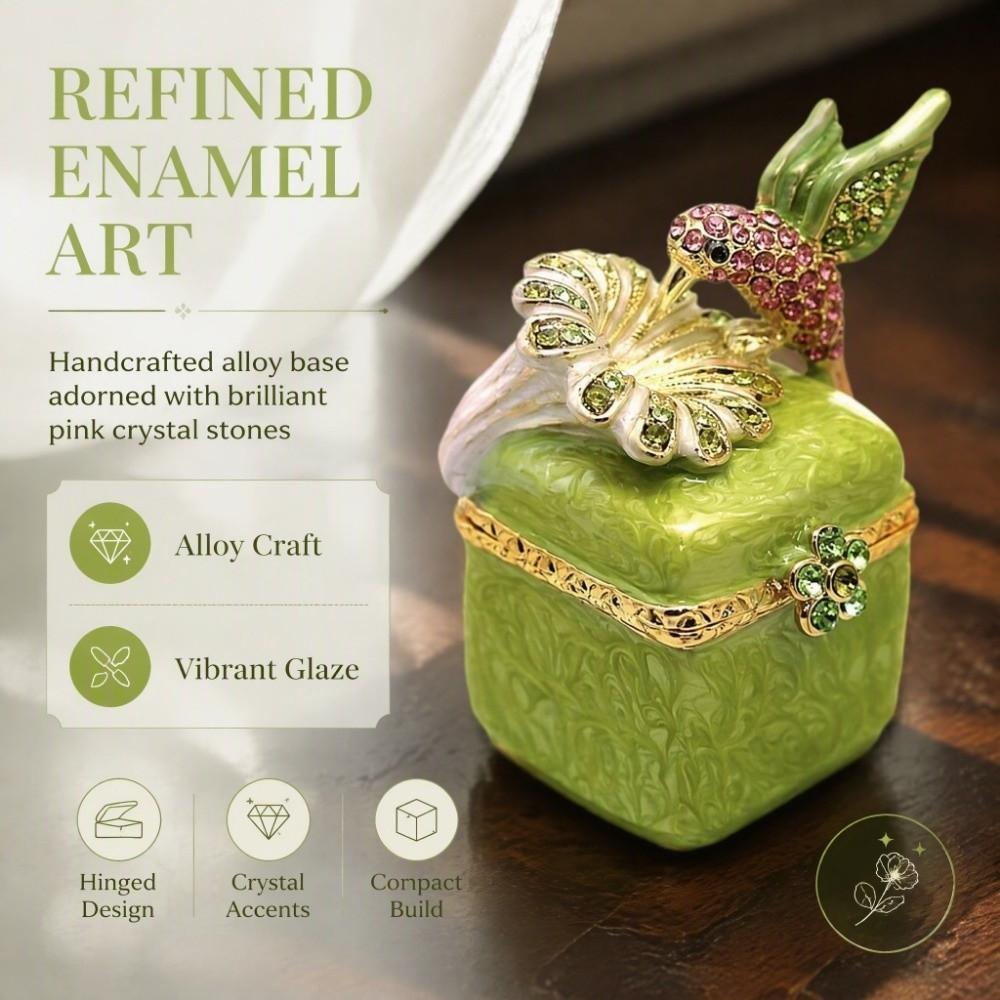 Mini Size Decorative Metal Jewelry Box Animal Statue Jewelry Holder For Rings Earrings Necklaces