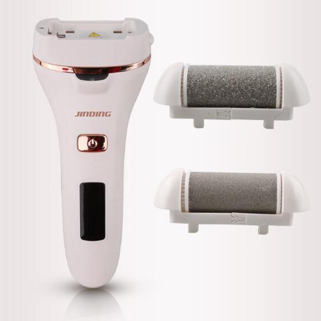 Электрический инструмент для удаления мозолей с подсветкой для ухода за кожей ног, инструмент для педикюра, аккумуляторная электронная пилка, сухая, потрескавшаяся, твердая, мертвая