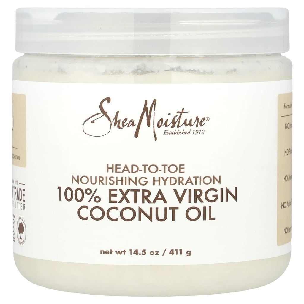 SheaMoisture Head-to-Toe Nourishing Hydration, 100% Extra Virgin Coconut Oil, 14.5 Fl Oz (411 Ml)