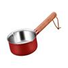 Мини-горшок для подогрева молока, 8,5 унций/250 мл, подогреватель масла, 18/10, трехслойная маленькая кастрюля для молока из нержавеющей стали с деревянной ручкой