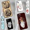 Чехол для телефона с анатомией человеческого сердца для iPhone 14 Pro Max 17 Air 16 15 11 12 13 Pro Max mini 16 Plus 16e Чехол Funda