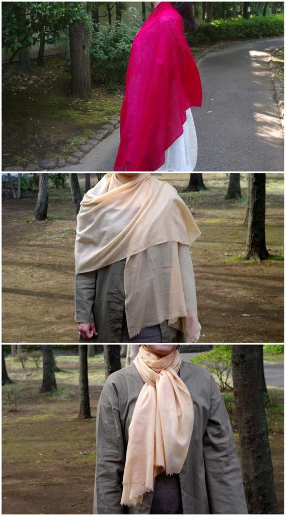 All Over the Cashmere Touch [.a World] Stole, Silk, Wool, Large, Women's, Thin, Black, (Black)