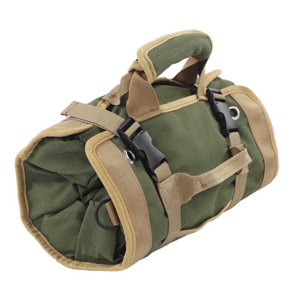Oxford Cloth Roll Up Tool Bag Separate Pockets Multipurpose Tool Bag  Gardening
